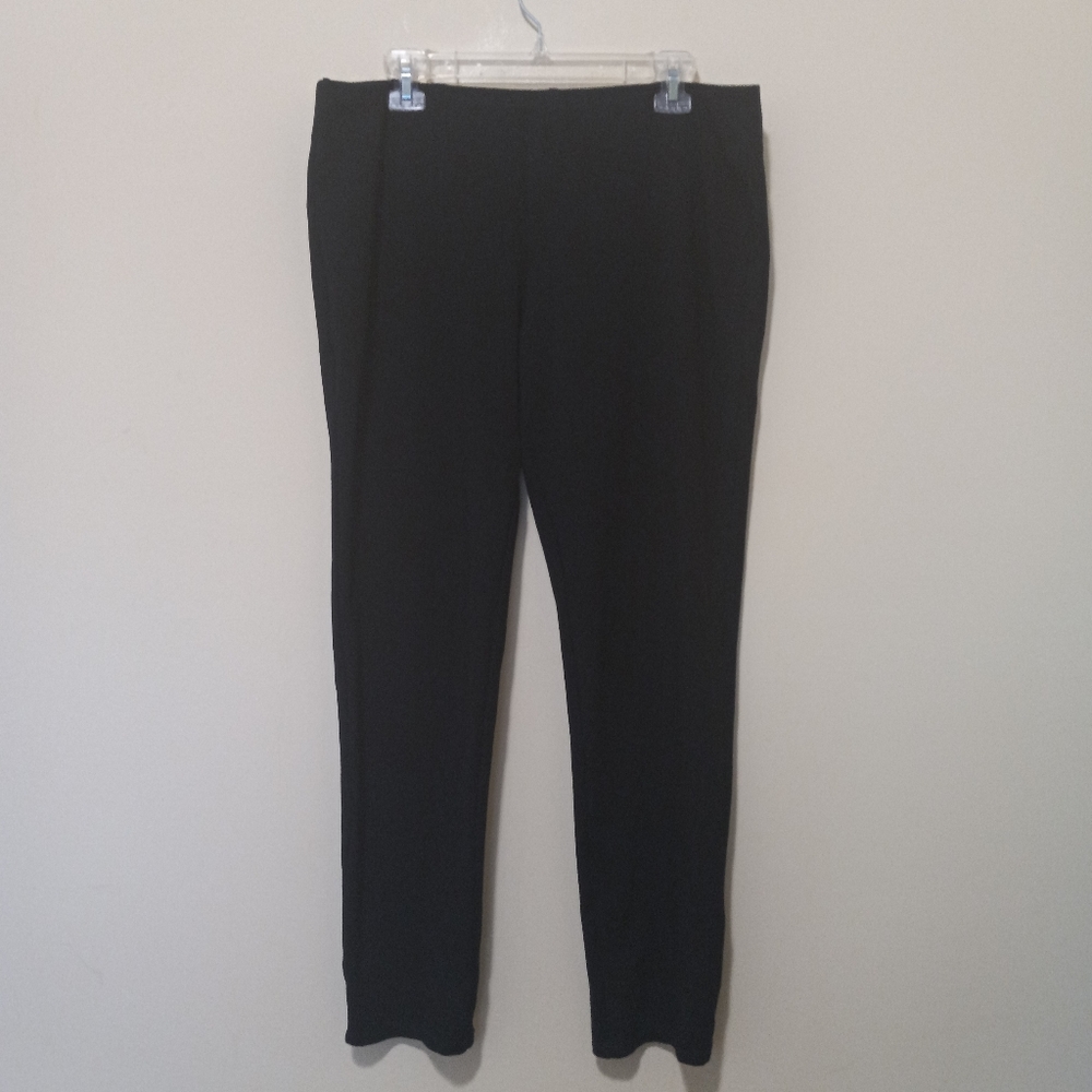 EILEEN FISHER  Womens Black Visocse Blend Pull on pants size L